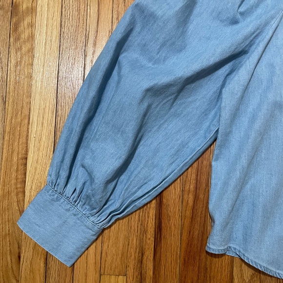 WHO WHAT WEAR Chambray Button-up - Picture 4 of 14